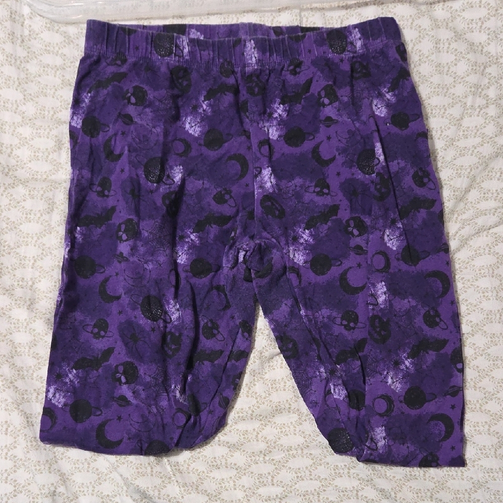 Purple Cosmic Skull Leggings